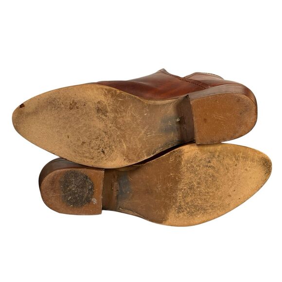 Steve Madden Austin Cognac Brown Leather Cowboy Ankle Booties Women's Size 9.5M - Picture 14 of 14